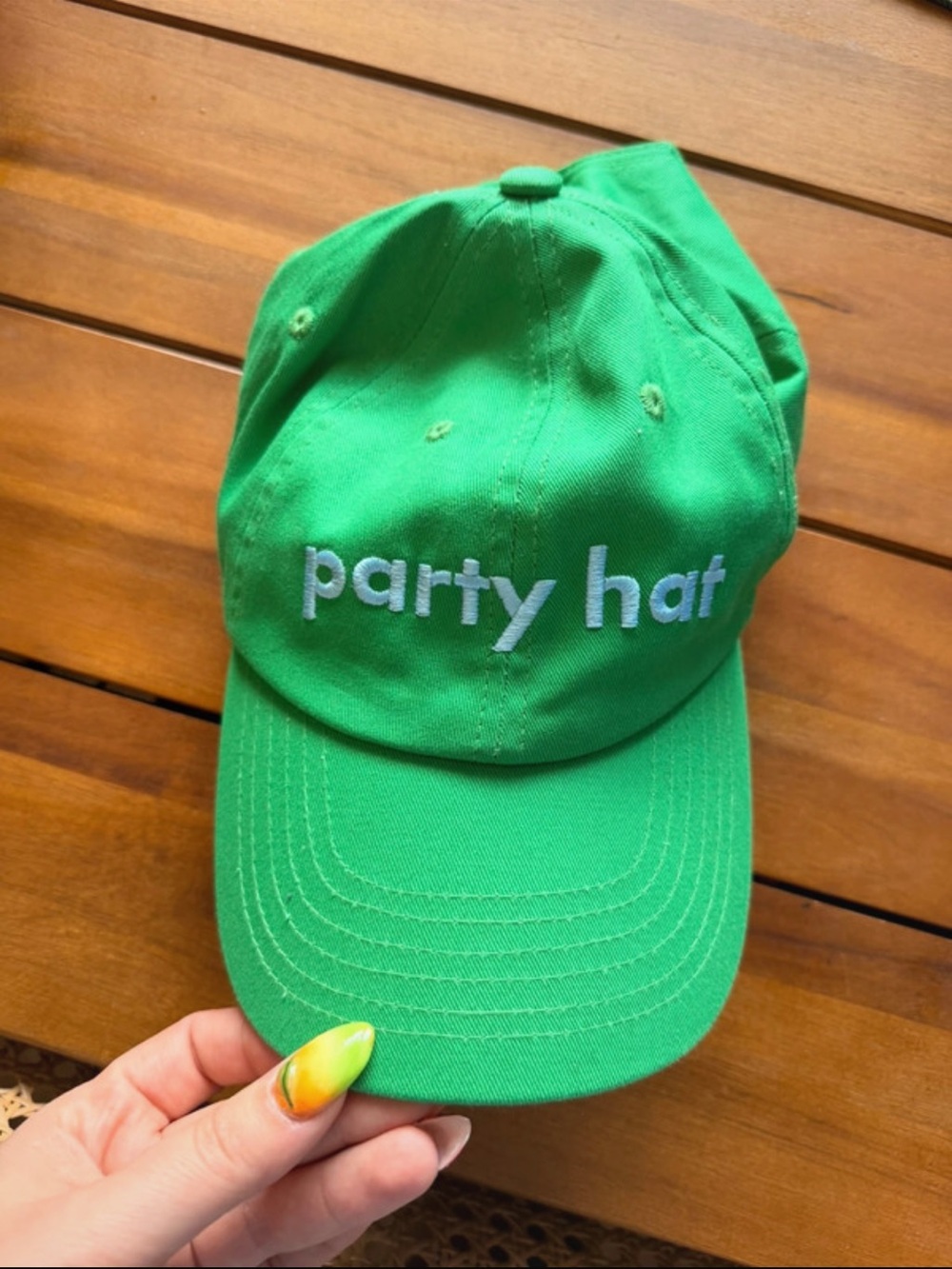 Kate Spade party hat Green Cotton Baseball Cap by